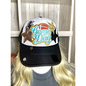 Brand New Otto Layered Trucker Hat Cap GAME DAY Football Fans Jewelry and Bling